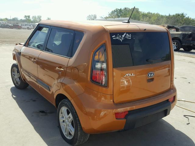 KNDJT2A22B7231550 - 2011 KIA SOUL +/!/S ORANGE photo 3