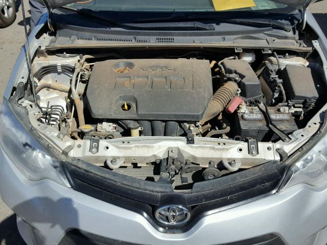 5YFBURHE8EP034847 - 2014 TOYOTA COROLLA L SILVER photo 7