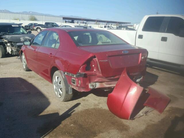 3FAHP06Z27R252997 - 2007 FORD FUSION S RED photo 3