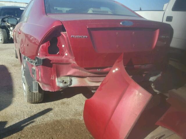 3FAHP06Z27R252997 - 2007 FORD FUSION S RED photo 9