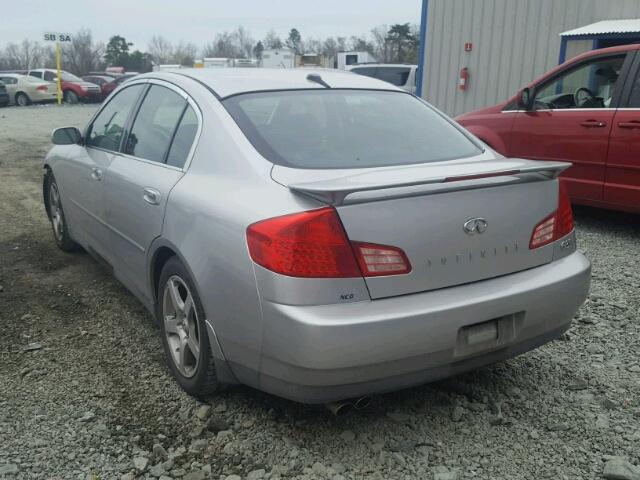 JNKCV51E14M617281 - 2004 INFINITI G35 SILVER photo 3