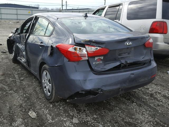 KNAFX4A64G5517733 - 2016 KIA FORTE LX BLUE photo 3