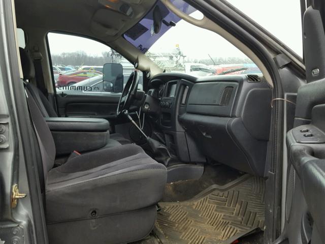 3D7KS28C75G703407 - 2005 DODGE RAM 2500 S GRAY photo 5