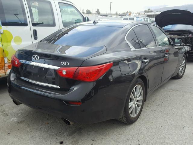 JN1BV7AP3FM350290 - 2015 INFINITI Q50 BASE BLACK photo 4