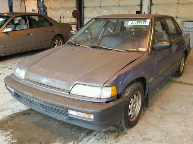 1HGED364XML074327 - 1991 HONDA CIVIC DX BLUE photo 2