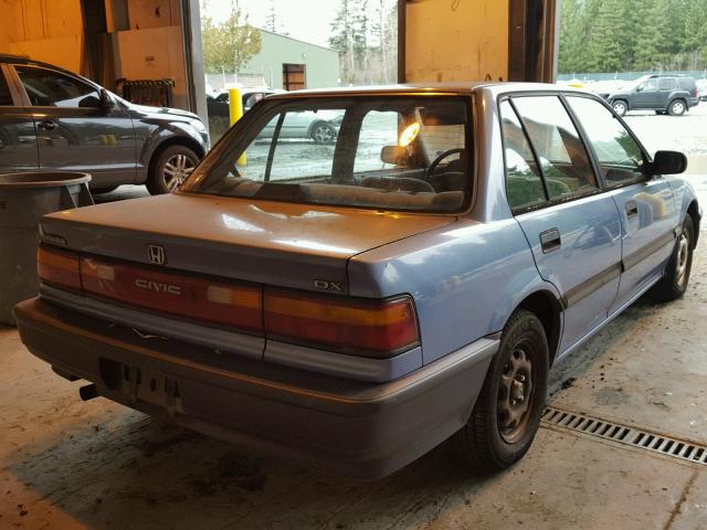 1HGED364XML074327 - 1991 HONDA CIVIC DX BLUE photo 4