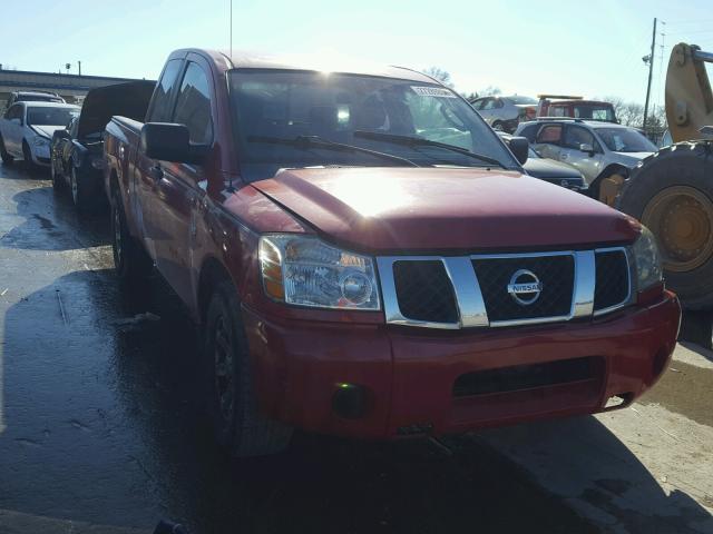 1N6BA06A05N576569 - 2005 NISSAN TITAN XE RED photo 1