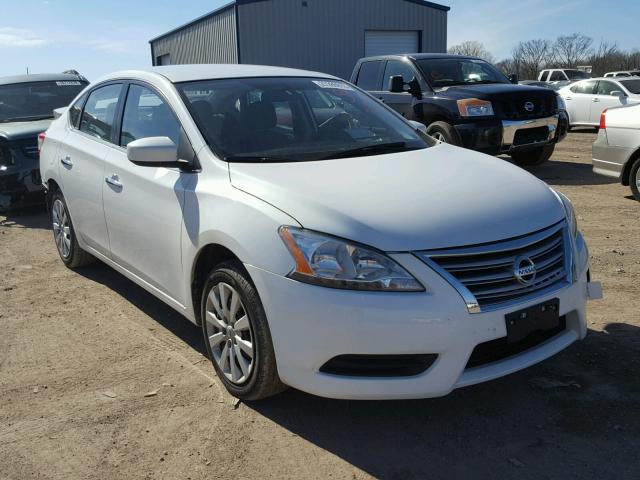 3N1AB7AP5EY255973 - 2014 NISSAN SENTRA S WHITE photo 1