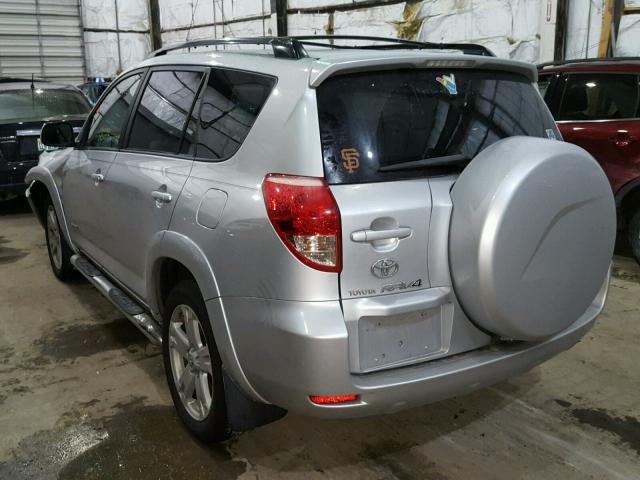 JTMBK32V275024004 - 2007 TOYOTA RAV4 SPORT SILVER photo 3