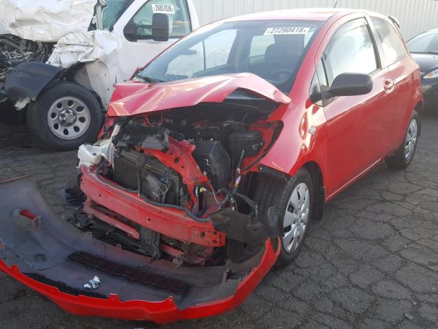 JTDJT923475118458 - 2007 TOYOTA YARIS RED photo 2