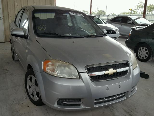 KL1TD56697B068751 - 2007 CHEVROLET AVEO BASE SILVER photo 1