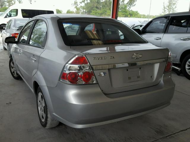 KL1TD56697B068751 - 2007 CHEVROLET AVEO BASE Gümüş foto 3