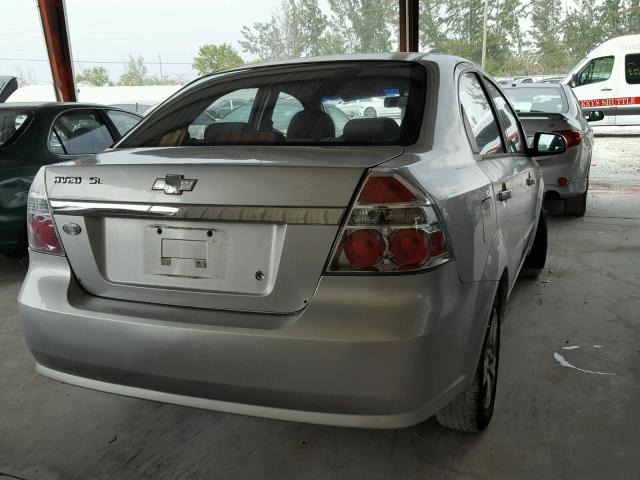 KL1TD56697B068751 - 2007 CHEVROLET AVEO BASE Gümüş foto 4