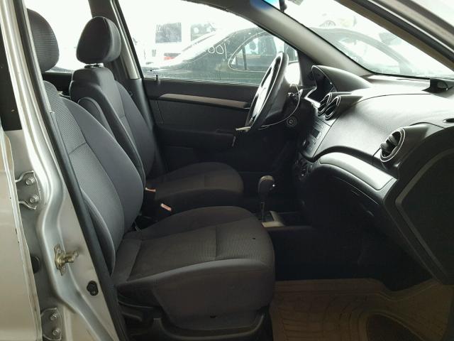 KL1TD56697B068751 - 2007 CHEVROLET AVEO BASE Gümüş foto 5