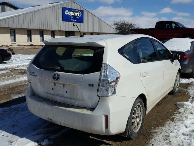 JTDZN3EU6C3156116 - 2012 TOYOTA PRIUS V WHITE photo 4