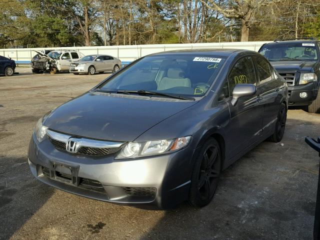 2HGFA1F53AH309606 - 2010 HONDA CIVIC LX GRAY photo 2