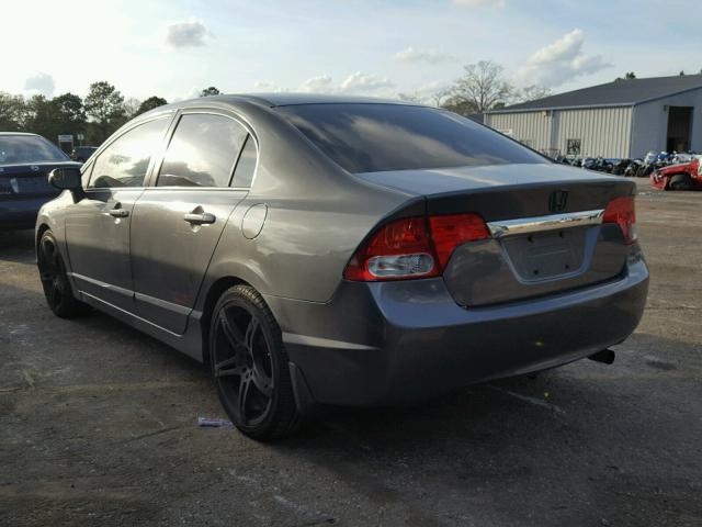 2HGFA1F53AH309606 - 2010 HONDA CIVIC LX GRAY photo 3