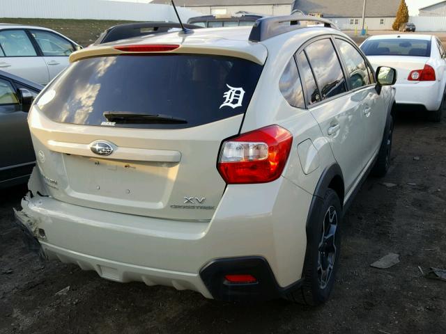 JF2GPAKC6DH852577 - 2013 SUBARU XV CROSSTR BEIGE photo 4