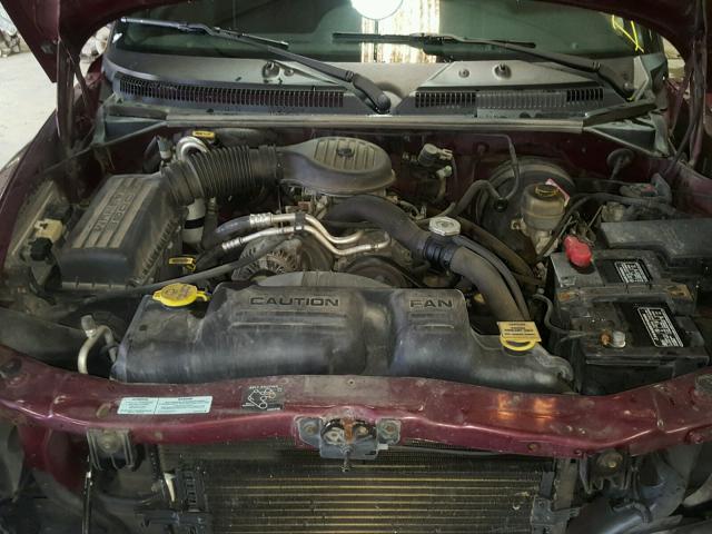 1B7GG2AX9YS602767 - 2000 DODGE DAKOTA QUA BURGUNDY photo 7