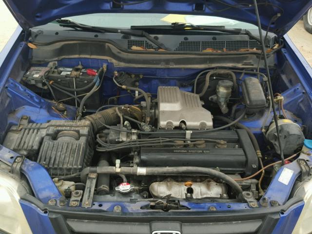 JHLRD28431C003654 - 2001 HONDA CR-V LX BLUE photo 7