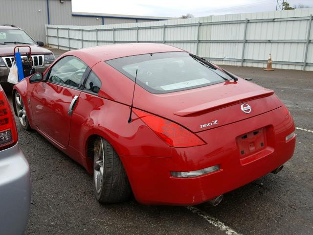 JN1BZ34D67M505964 - 2007 NISSAN 350Z COUPE RED photo 3