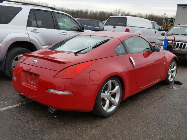 JN1BZ34D67M505964 - 2007 NISSAN 350Z COUPE RED photo 4