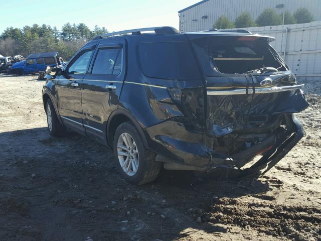 1FM5K8D83EGA50206 - 2014 FORD EXPLORER X BLACK photo 3