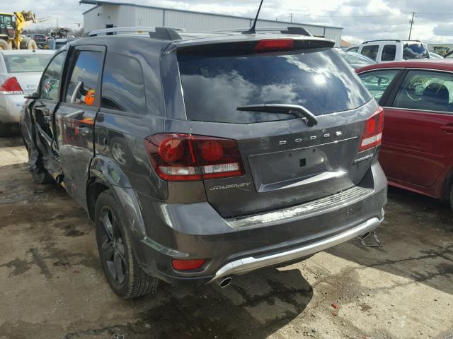 3C4PDCGG5JT218446 - 2018 DODGE JOURNEY CR GRAY photo 3