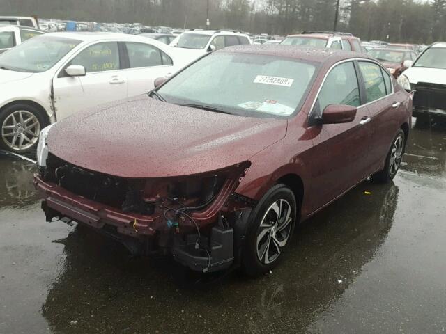 1HGCR2F30GA081264 - 2016 HONDA ACCORD LX BURGUNDY photo 2