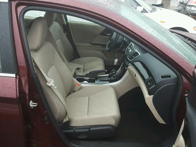 1HGCR2F30GA081264 - 2016 HONDA ACCORD LX BURGUNDY photo 5