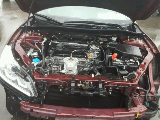 1HGCR2F30GA081264 - 2016 HONDA ACCORD LX BURGUNDY photo 7