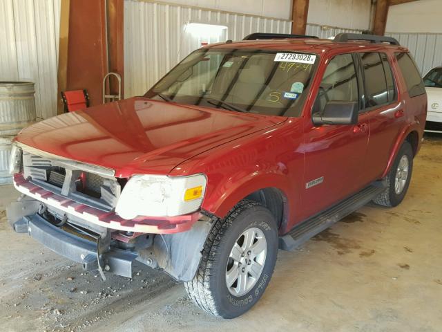 1FMEU63E98UA74974 - 2008 FORD EXPLORER X RED photo 2