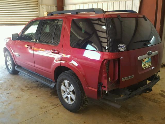 1FMEU63E98UA74974 - 2008 FORD EXPLORER X RED photo 3