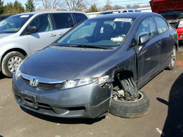 1HGFA16849L023109 - 2009 HONDA CIVIC EX GRAY photo 2