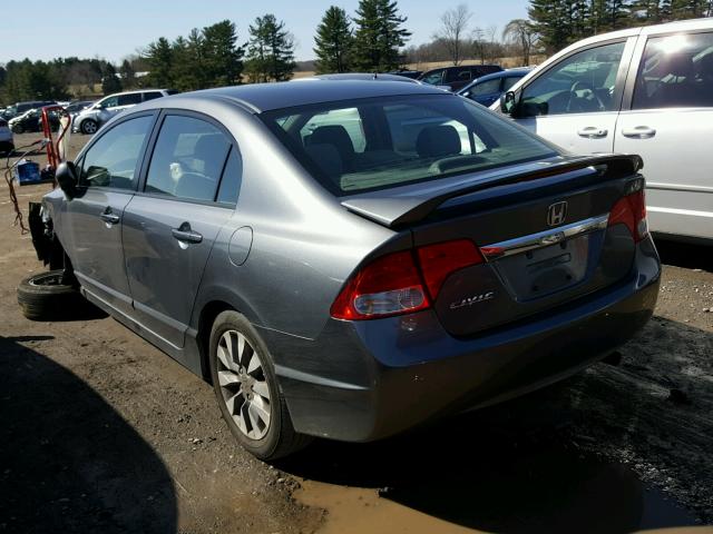 1HGFA16849L023109 - 2009 HONDA CIVIC EX GRAY photo 3