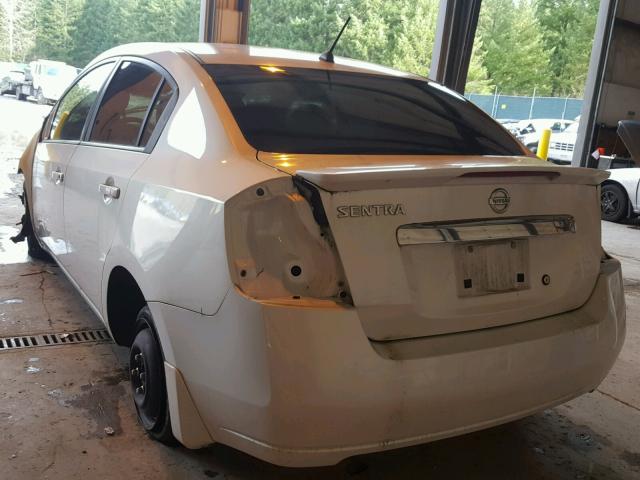 3N1AB6AP9CL621261 - 2012 NISSAN SENTRA 2.0 WHITE photo 3