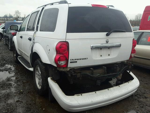 1D4HB58N46F138496 - 2006 DODGE DURANGO LI WHITE photo 3