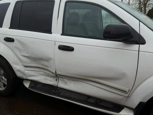 1D4HB58N46F138496 - 2006 DODGE DURANGO LI WHITE photo 9