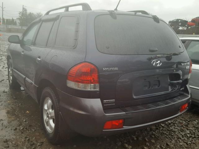 KM8SC73E96U072733 - 2006 HYUNDAI SANTA FE G BLUE photo 3