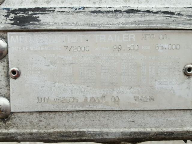 1UYVS25357U033109 - 2007 UTILITY TRAILER WHITE photo 10