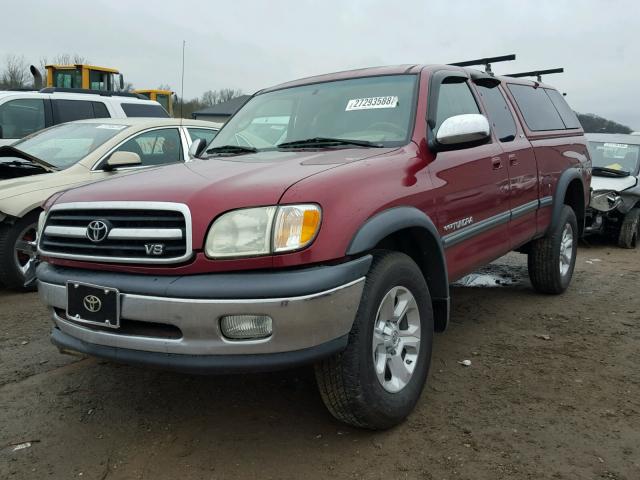 5TBBT44182S266109 - 2002 TOYOTA TUNDRA ACC RED photo 2