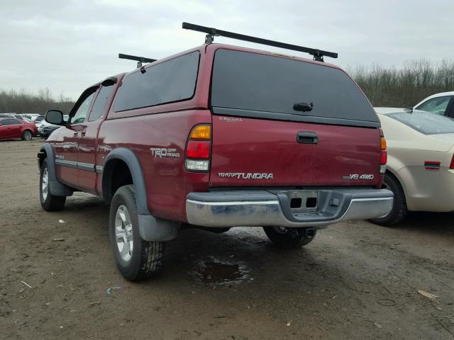 5TBBT44182S266109 - 2002 TOYOTA TUNDRA ACC RED photo 3