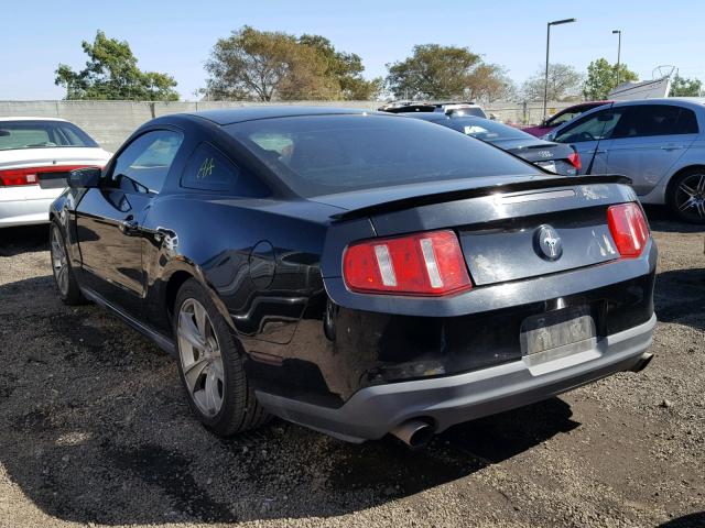 1ZVBP8AM4C5262239 - 2012 FORD MUSTANG BLACK photo 3