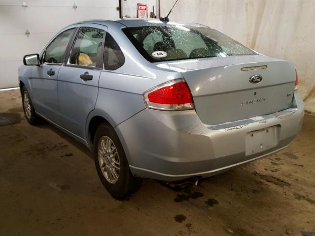 1FAHP35N29W248514 - 2009 FORD FOCUS SE BLUE photo 3