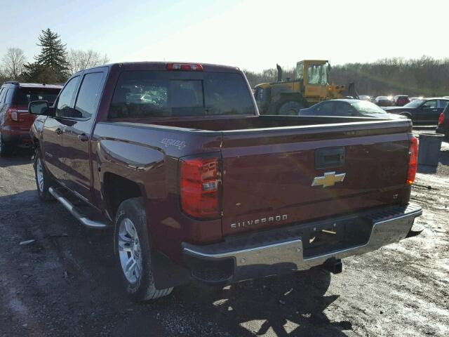 3GCUKREC9FG127661 - 2015 CHEVROLET SILVERADO BURGUNDY photo 3