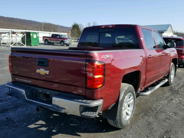 3GCUKREC9FG127661 - 2015 CHEVROLET SILVERADO BURGUNDY photo 4