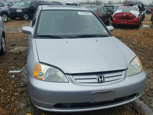 1HGES268X3L030474 - 2003 HONDA CIVIC EX SILVER photo 9