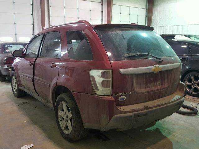 2CNDL73F666050558 - 2006 CHEVROLET EQUINOX LT MAROON photo 3