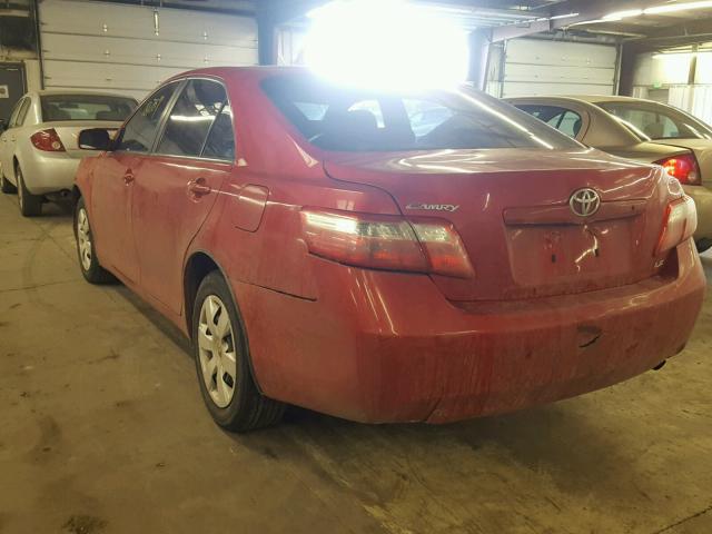 4T1BE46K38U208125 - 2008 TOYOTA CAMRY CE RED photo 3