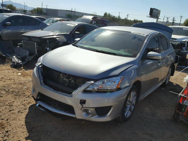 3N1AB7AP5EY307263 - 2014 NISSAN SENTRA S GRAY photo 2